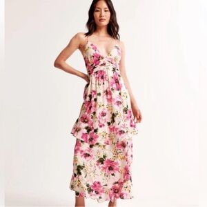 Floral Pink Maxi Dress